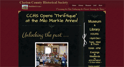 Desktop Screenshot of clarioncountyhistoricalsociety.org